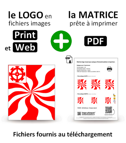 68 Mulhouse - Drapeau Ajusté