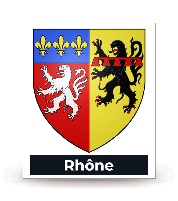 69 Rhône - Blason - Autocollant plaque immatriculation®