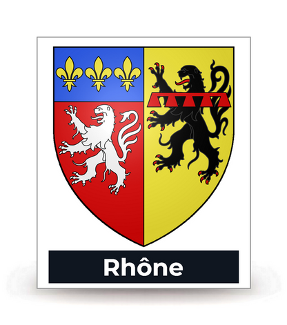 69 Rhône - Blason - Autocollant plaque immatriculation®