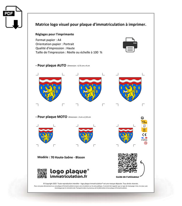 70 Haute-Saône - Coat of Arms