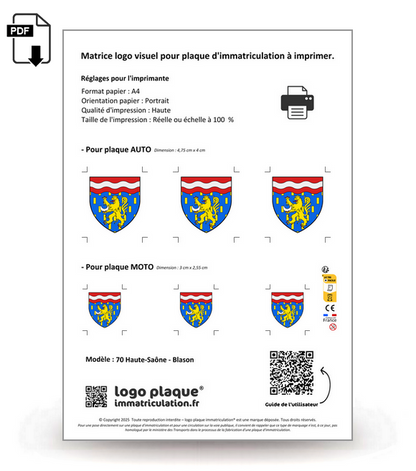 70 Haute-Saône - Coat of Arms