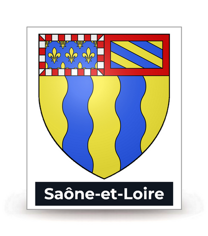 71 Saône-et-Loire - Blason - Autocollant plaque immatriculation®