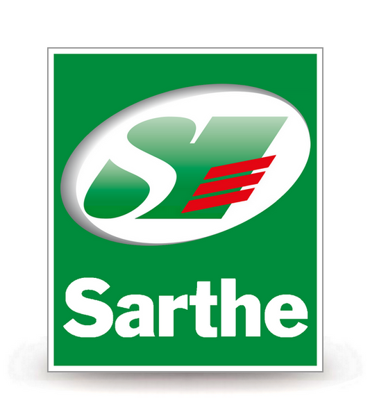 72 Sarthe  - Département (2015) - Autocollant plaque immatriculation®