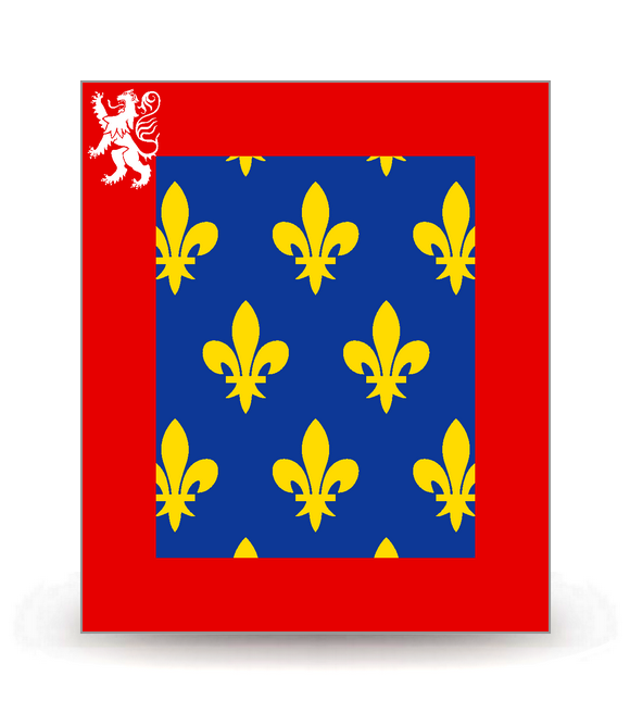 72 Sarthe  - Drapeau Ajusté - Autocollant plaque immatriculation®