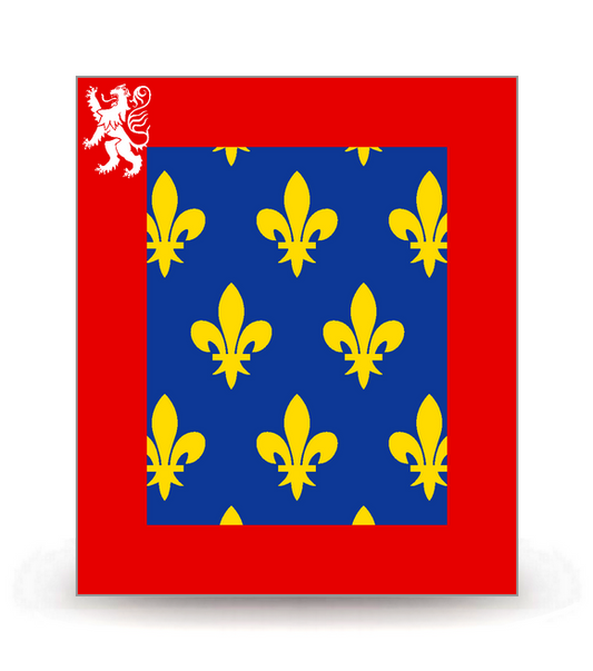 72 Sarthe  - Drapeau Ajusté - Autocollant plaque immatriculation®