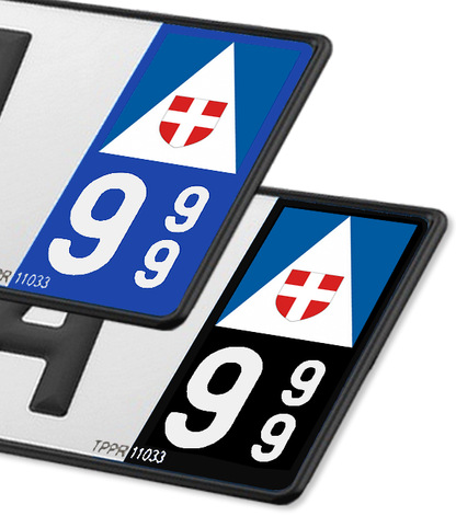 74 Haute-Savoie - Drapeau Ajusté