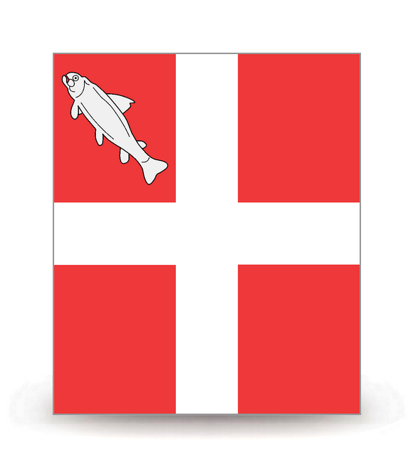 74 Annecy - Drapeau Ajusté - Autocollant plaque immatriculation®