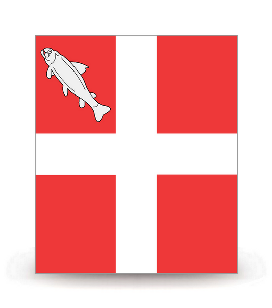 74 Annecy - Drapeau Ajusté - Autocollant plaque immatriculation®