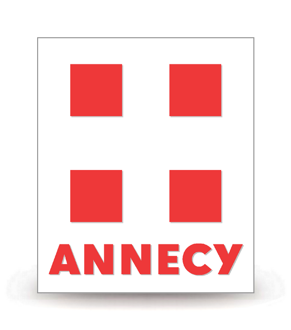 74 Annecy - Ville (2018) - Autocollant plaque immatriculation®