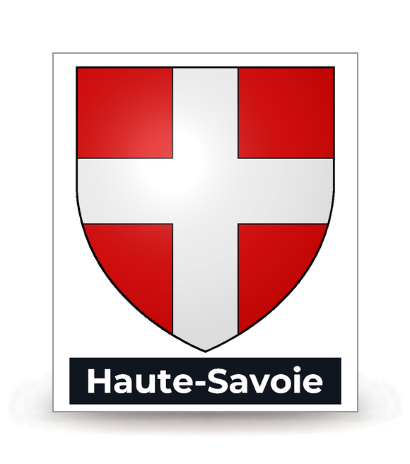 74 Haute-Savoie - Blason II - Autocollant plaque immatriculation®