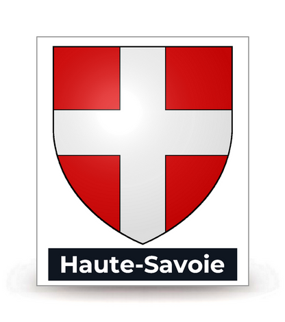 74 Haute-Savoie - Blason II - Autocollant plaque immatriculation®