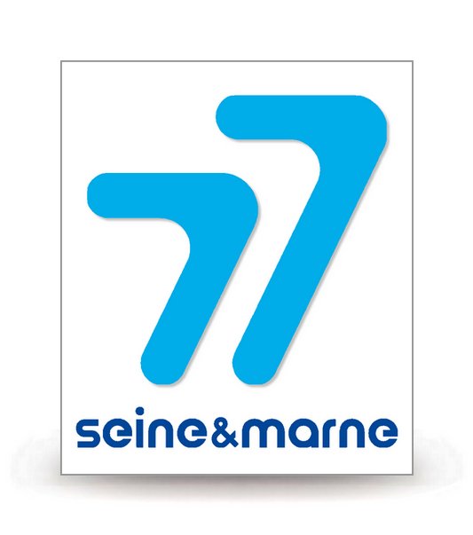 77 Seine-et-Marne - Département (2022) - Autocollant plaque immatriculation®