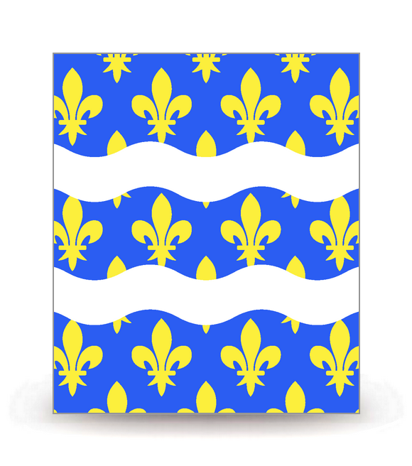 77 Seine-et-Marne - Drapeau Ajusté - Autocollant plaque immatriculation®