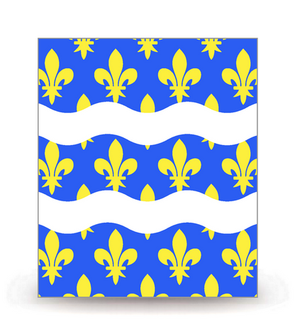 77 Seine-et-Marne - Drapeau Ajusté - Autocollant plaque immatriculation®