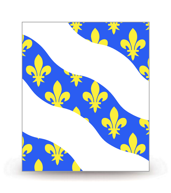 78 Yvelines - Drapeau Ajusté - Autocollant plaque immatriculation®