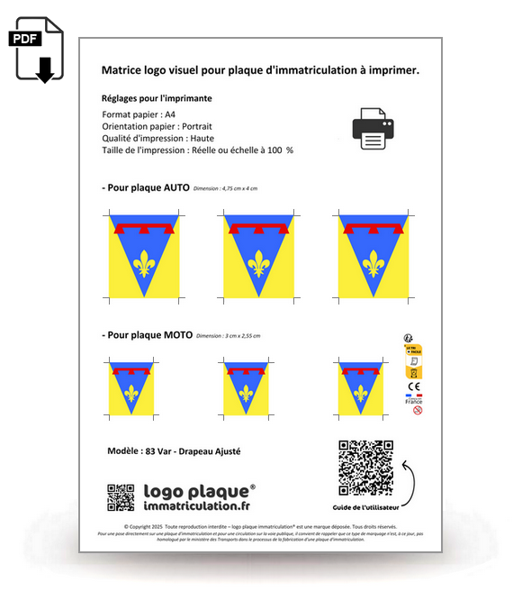 83 Var - Drapeau Ajusté