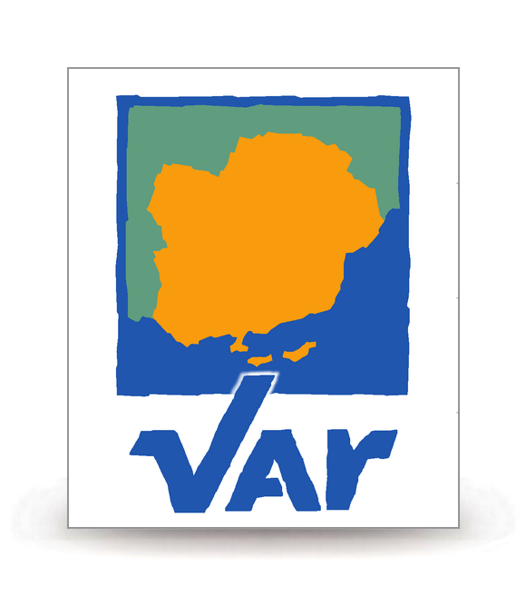 83 Var - Drapeau Département (2015) - Autocollant plaque immatriculation®