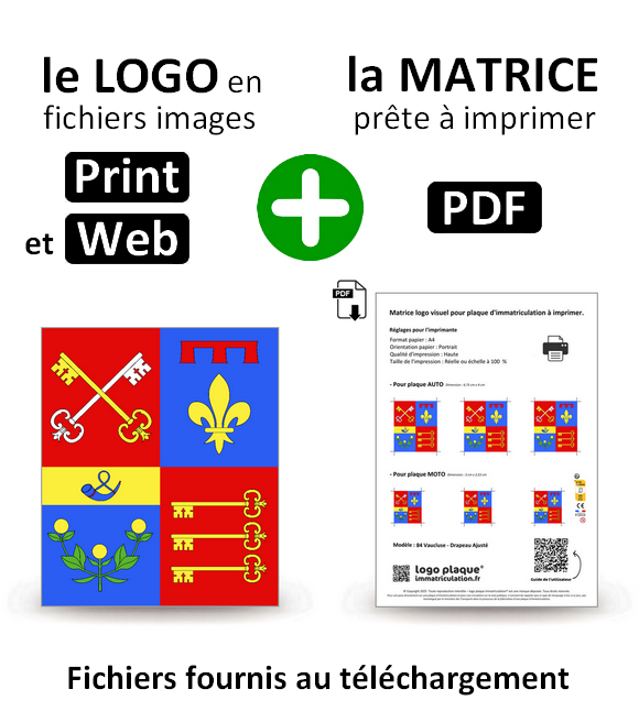 84 Vaucluse - Drapeau Ajusté