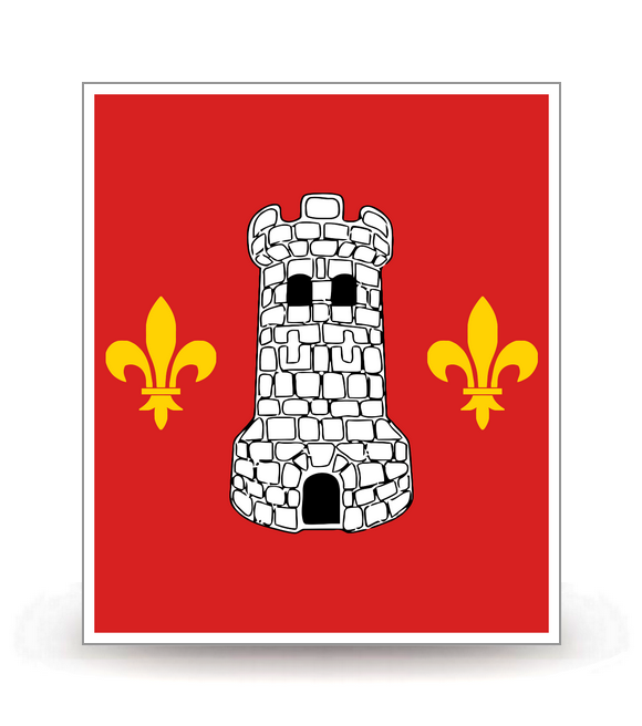 88 Épinal - Drapeau Ajusté - Autocollant plaque immatriculation®