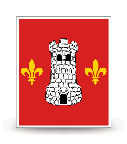 88 Épinal - Drapeau Ajusté - Autocollant plaque immatriculation®