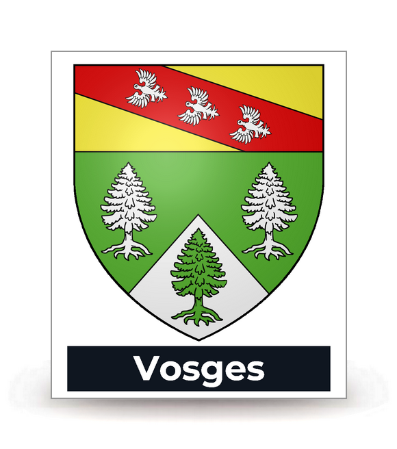 88 Vosges - Blason - Autocollant plaque immatriculation®