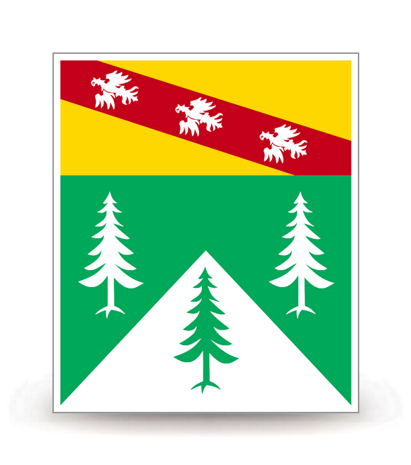 88 Vosges - Drapeau Ajusté - Autocollant plaque immatriculation®