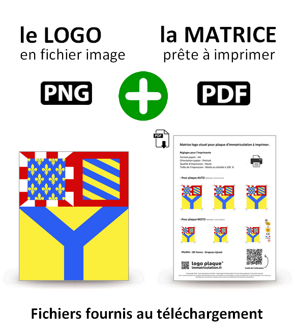 89 Yonne - Drapeau Ajusté