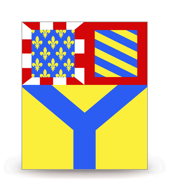 89 Yonne - Drapeau Ajusté - Autocollant plaque immatriculation®