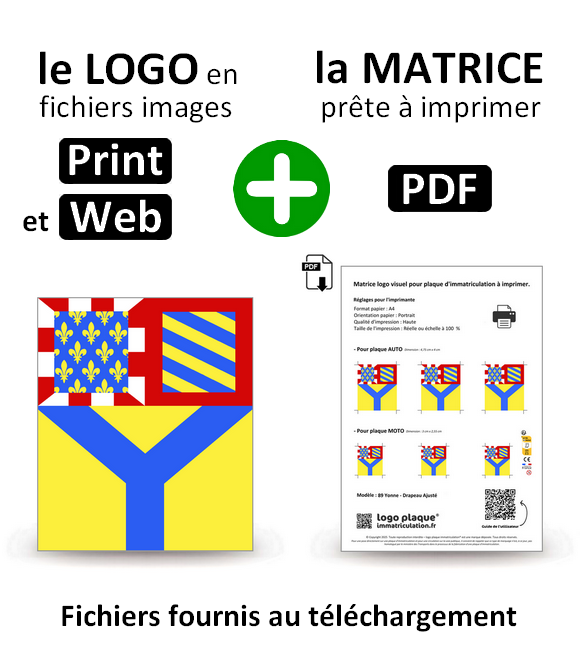 89 Yonne - Drapeau Ajusté