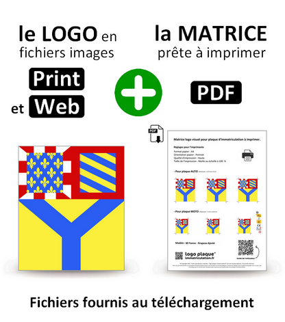 89 Yonne - Drapeau Ajusté