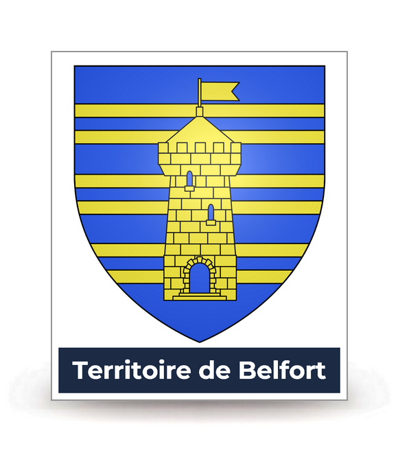 90 Territoire de Belfort - Blason - Autocollant plaque immatriculation®