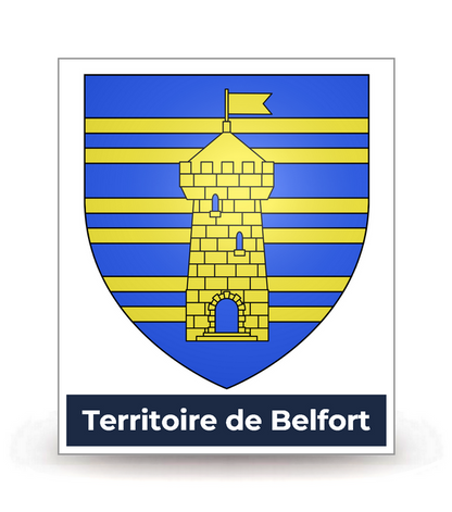 90 Territoire de Belfort - Blason - Autocollant plaque immatriculation®