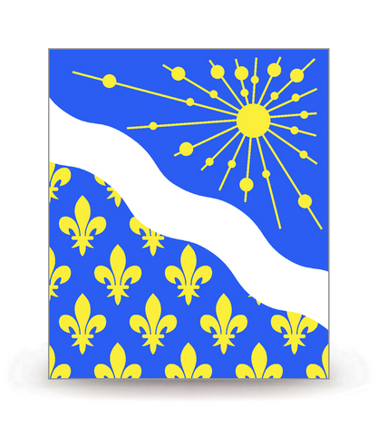 91 Essonne - Drapeau Ajusté - Autocollant plaque immatriculation®