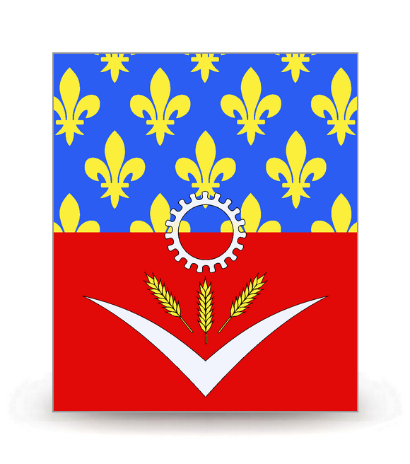 93 Seine-Saint-Denis - Drapeau Ajusté - Autocollant plaque immatriculation®