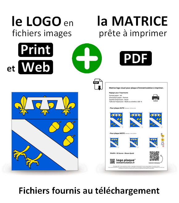 93 Sevran - Blason Ajusté