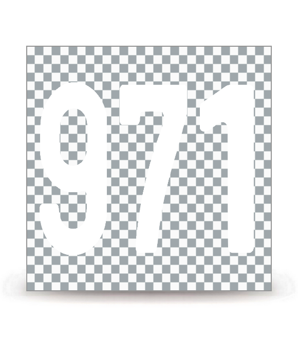 971-H - Guadeloupe - Horizontal | Autocollant plaque immatriculation®