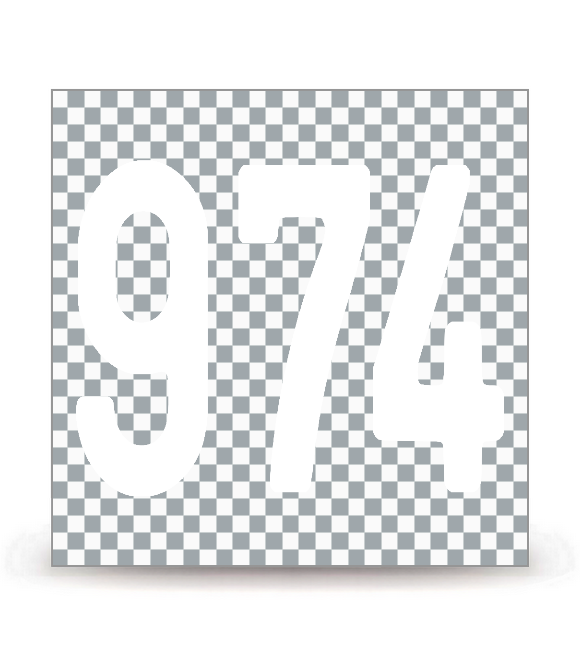 974-H - Réunion - Horizontal | Autocollant plaque immatriculation®
