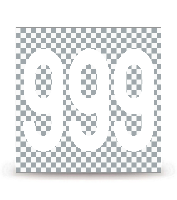 999-H - Triple Neuf - Horizontal | Autocollant plaque immatriculation®