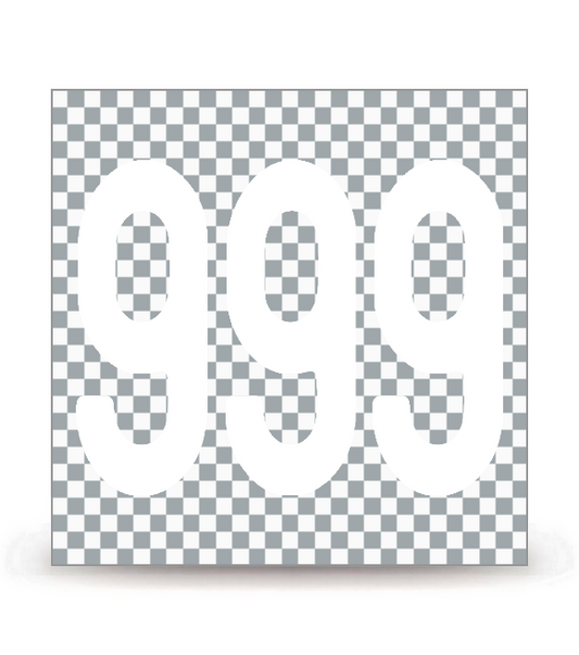 999-H - Triple Neuf - Horizontal | Autocollant plaque immatriculation®