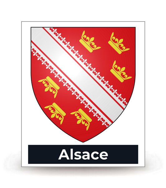Alsace - Blason 2007 - Autocollant plaque immatriculation®