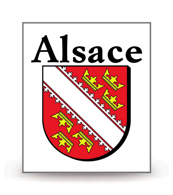 Alsace - LogoType 2009 - Autocollant plaque immatriculation®