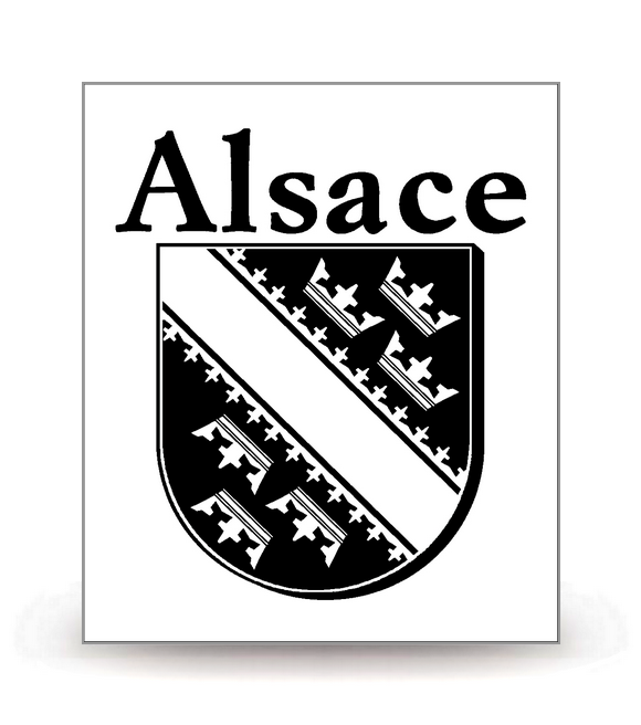 Alsace - LogoType 2009 BK - Logo Plaque Immatriculation® - Autocollant DIY