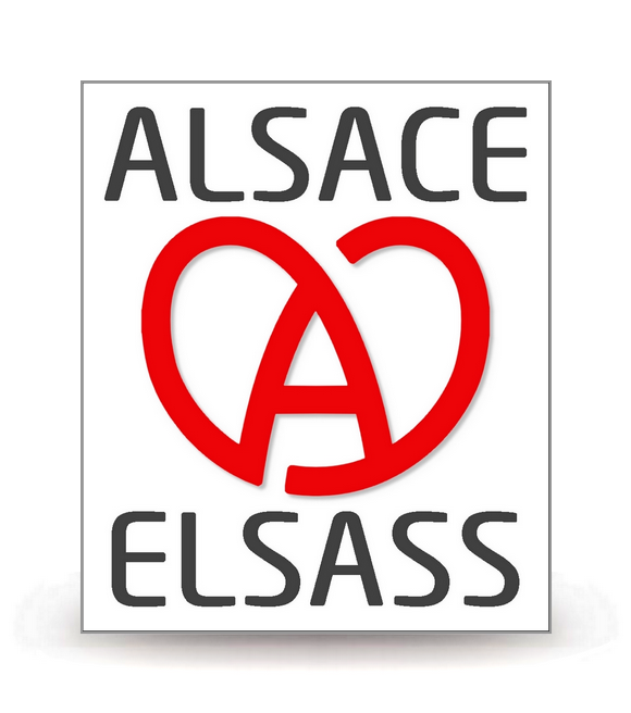 Alsace - LogoType 2021 - Logo Plaque Immatriculation® - Autocollant DIY