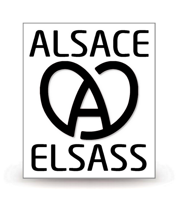 Alsace - LogoType 2021 BK - Logo Plaque Immatriculation® - Autocollant DIY