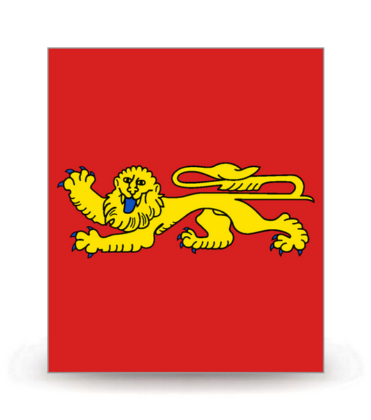 Aquitaine - Drapeau Ajusté - Autocollant plaque immatriculation®