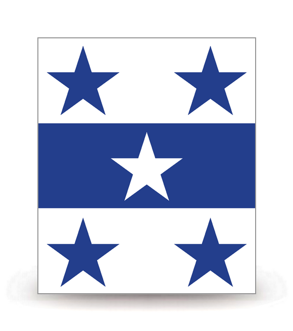 Archipel des Gambier - Drapeau Ajusté - Autocollant plaque immatriculation®