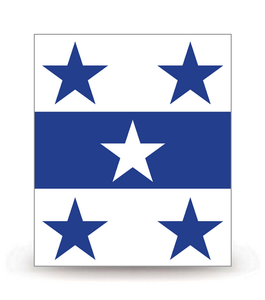 Archipel des Gambier - Drapeau Ajusté - Autocollant plaque immatriculation®