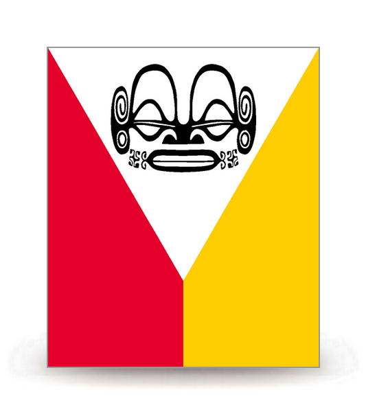 Archipel des Marquises - Drapeau Ajusté - Autocollant plaque immatriculation® 