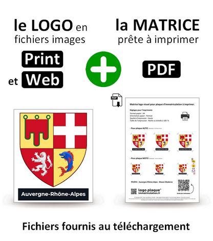 Auvergne-Rhône-Alpes - Blason Moderne