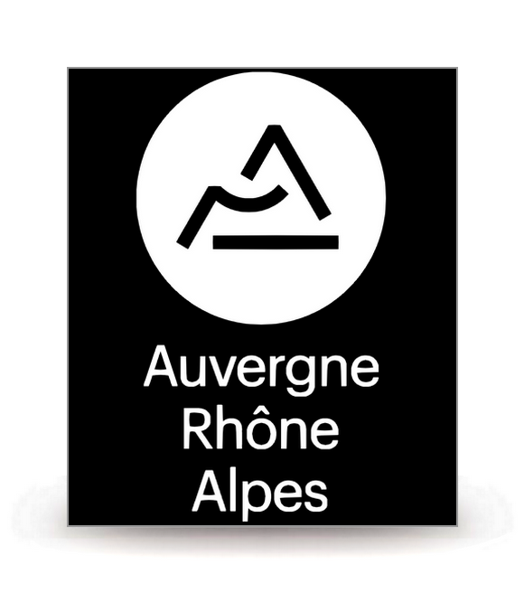 Auvergne-Rhône-Alpes - LogoType 2022 FN - Logo Plaque Immatriculation® - Autocollant DIY